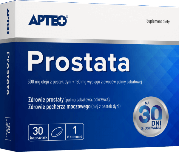 Prostata APTEO kapsułki ze składnikami wspierającymi funkcjonowanie pęcherza oraz prostaty, 30 szt.