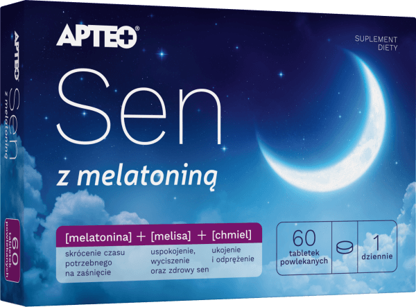 Sen APTEO, tabletki powlekane ułatwiające zasypianie, 60 szt.