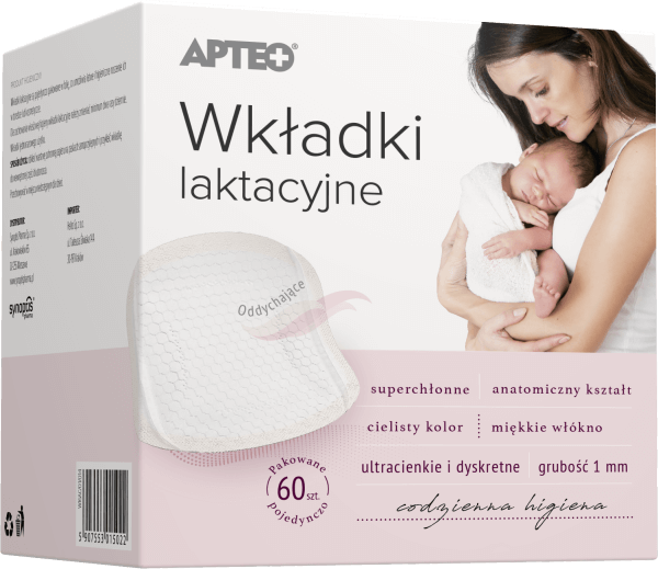 Wkładki laktacyjne APTEO dla kobiet karmiących, 60 szt.