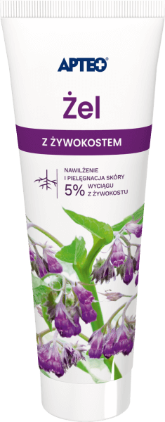 Żel z wyciągiem z żywokostu APTEO, o działaniu nawilżającym i łagodzącym, 125 ml