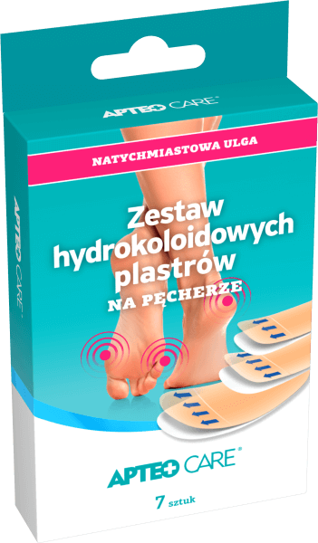 Zestaw plastrów hydrokoloidowych APTEO, na pęcherze, 7 szt.