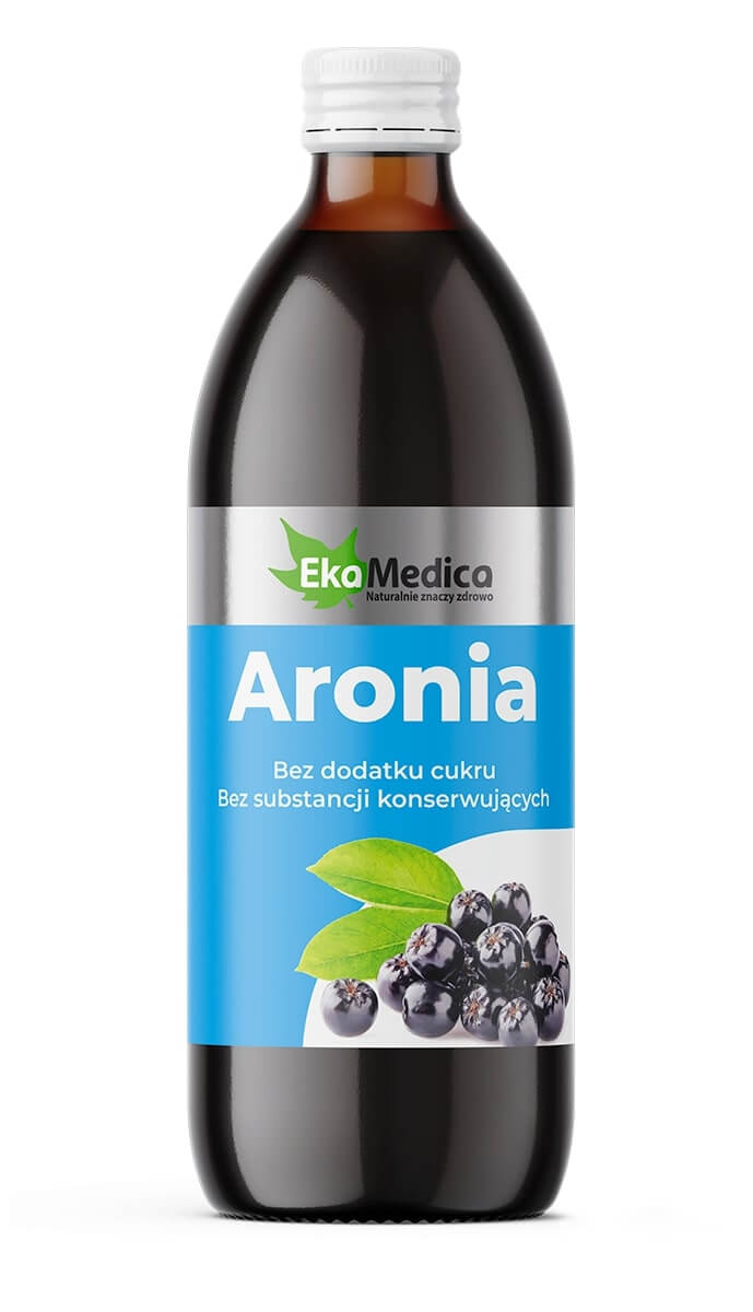 EkaMedica Aronia, płyn bez dodatku cukru i substancji konserwujących, 500 ml
