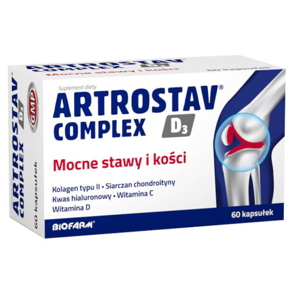 Artrostav Complex D3 kapsułki z kolagenem, 60 szt.