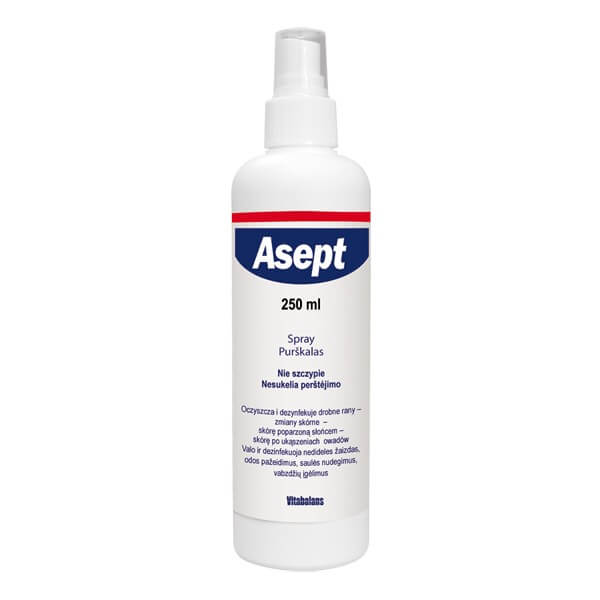 Asept spray do dezynfekcji skóry, 250 ml