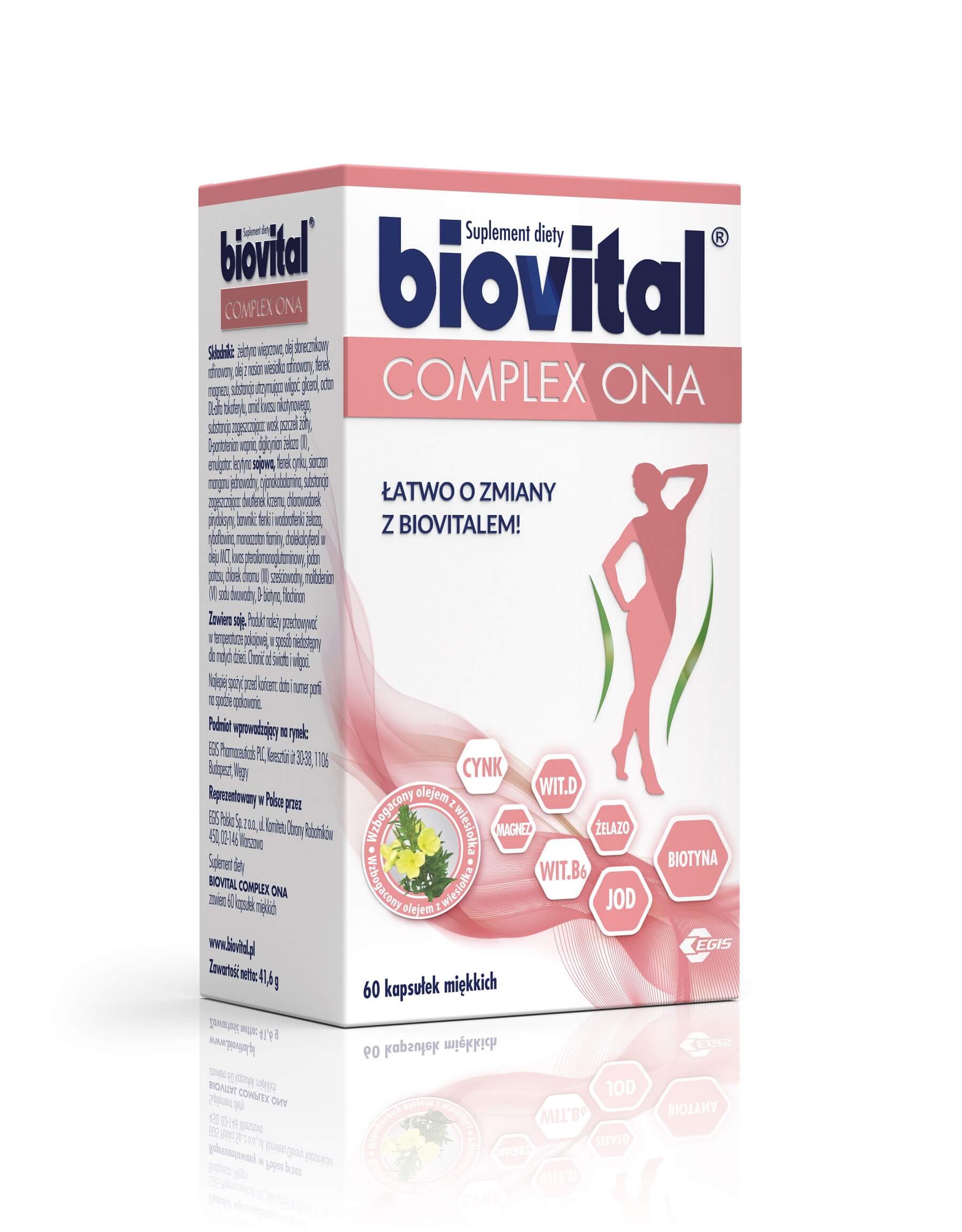 Biovital Complex ONA , kapsułki z witaminami i minerałami dla kobiet, 60 szt.