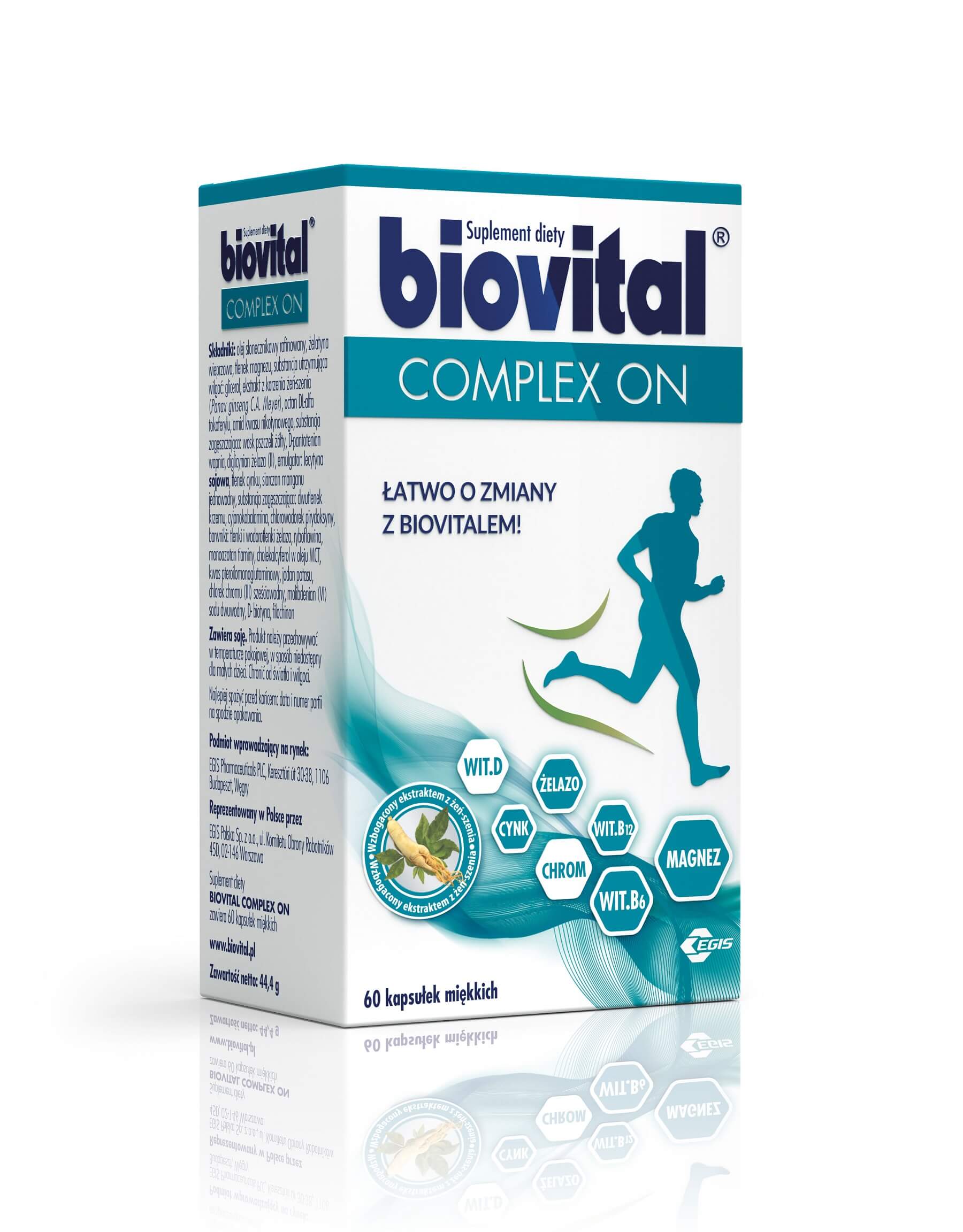 Biovital Complex ON , kapsułki z witaminami i minerałami dla mężczyzn, 60 szt.