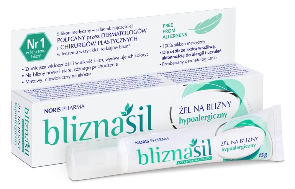 Bliznasil, hypoalergiczny żel na blizny, 15 g