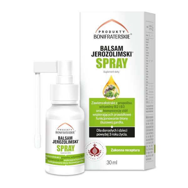 Balsam Jerozolimski, spray wspierający prawidłowe funkcjonowanie układu oddechowego, 30 ml