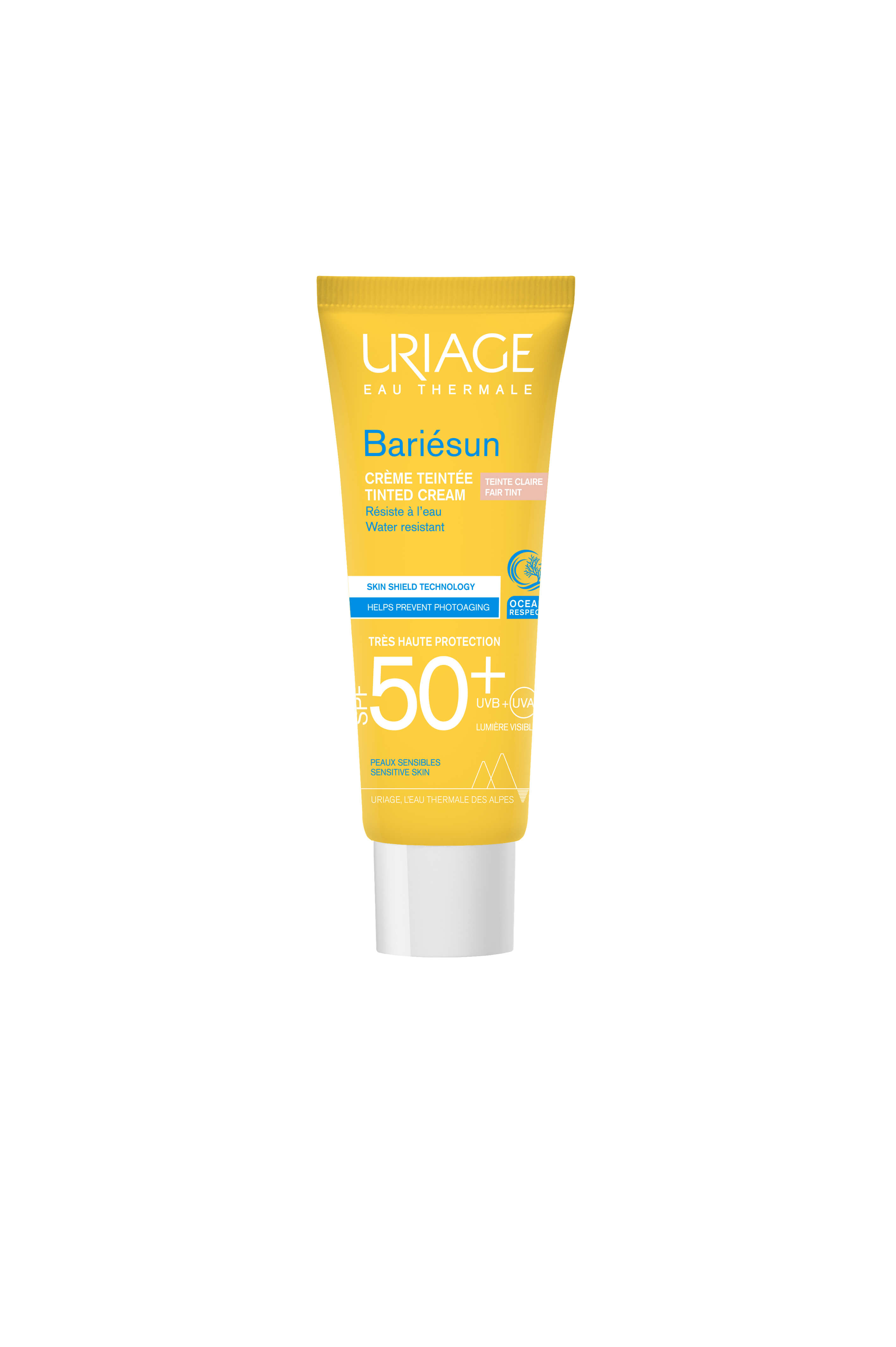 URIAGE Bariesun, krem tonujący SPF 50+ jasny beż, 50 ml KRÓTKA DATA 30.09.2026