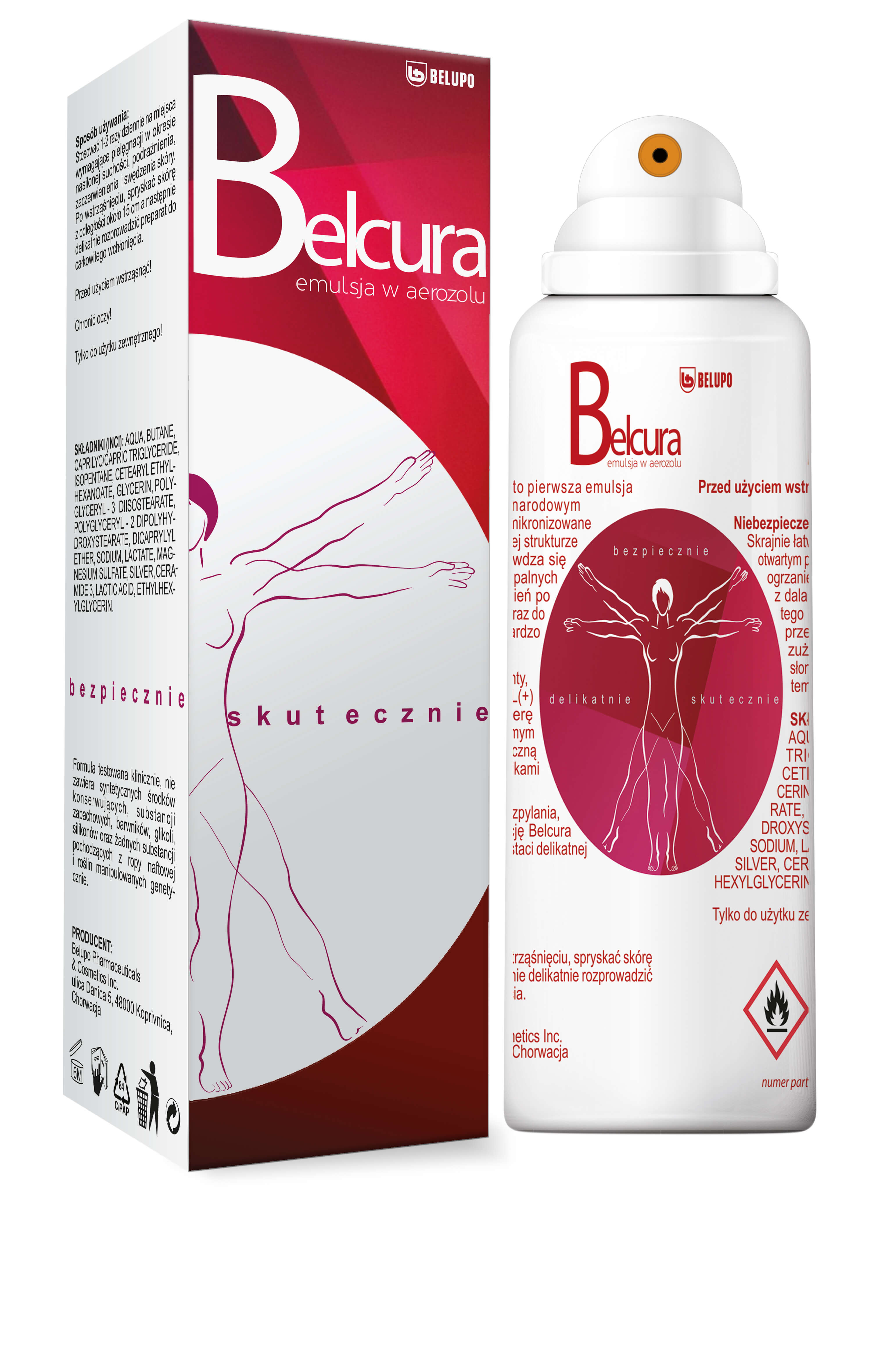 Belcura, emulsja w aerozolu do pielęgnacji skóry suchej i wrażliwej, 125 ml