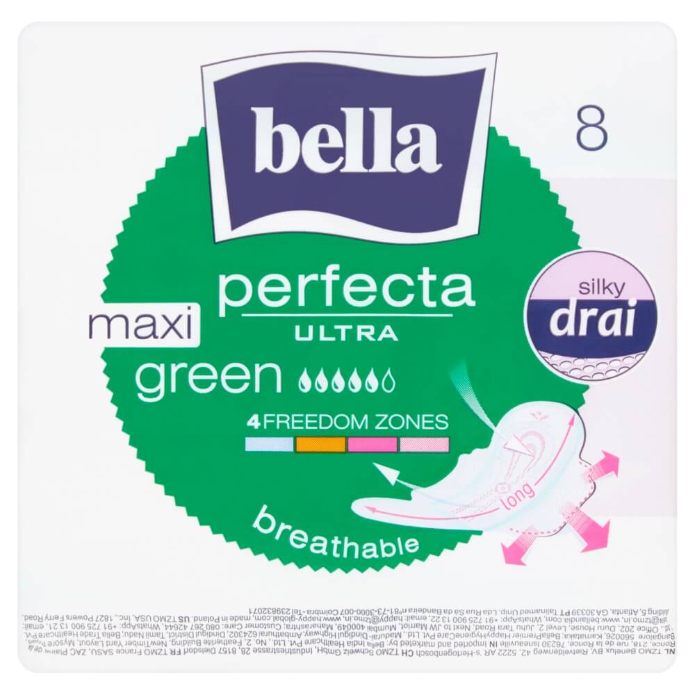 BELLA PERFECTA Ultra Maxi Green, podpaski ze skrzydełkami, 8 szt.