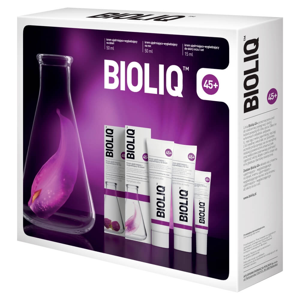 Bioliq 45+, zestaw kremów na dzień i na noc, 2 x 50 ml i 1 x 15 ml