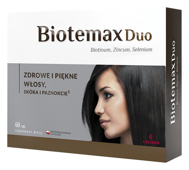 Biotemax Duo, tabletki dla osób dbających o włosy, skórę i paznokcie, 60 szt.