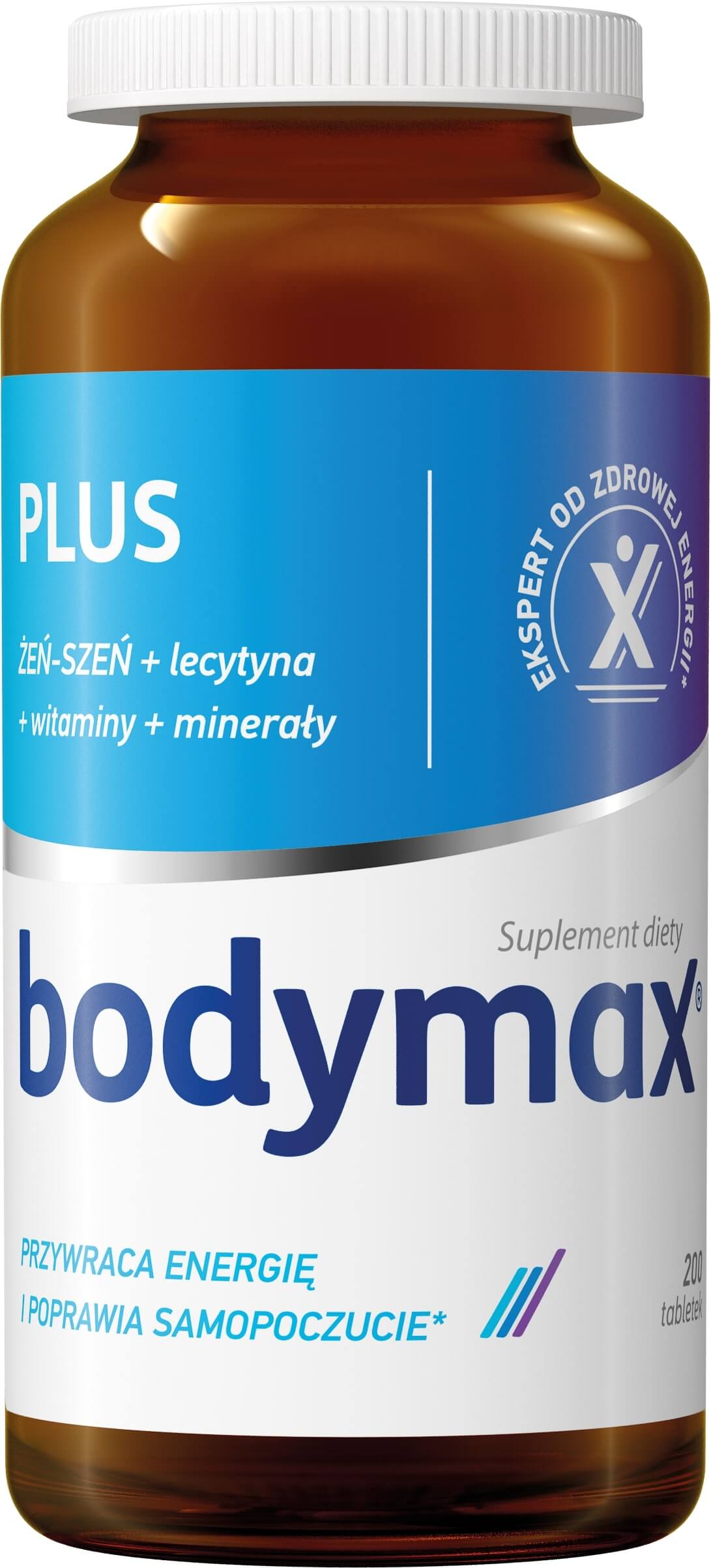 Bodymax Plus tabletki ze składnikami wspierającymi witalność, 200 szt.