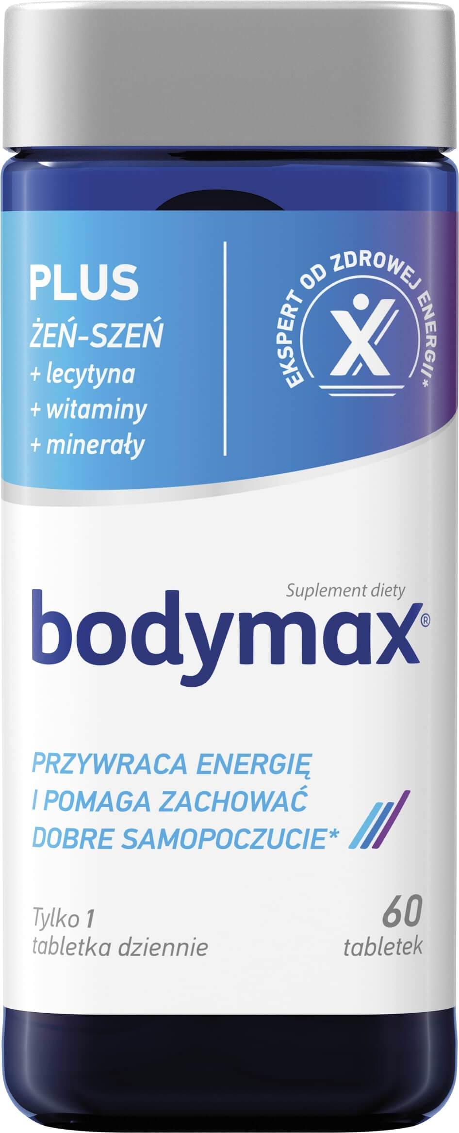 Bodymax Plus tabletki ze składnikami wspierającymi witalność, 60 szt.