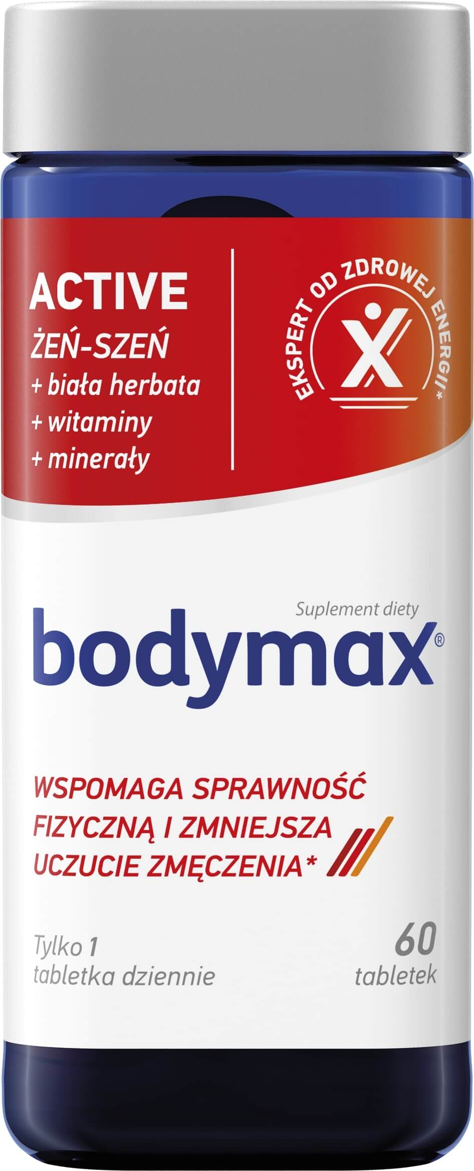 Bodymax Active, tabletki z witaminami i minerałami dla osób aktywnych fizycznie, 60 szt.