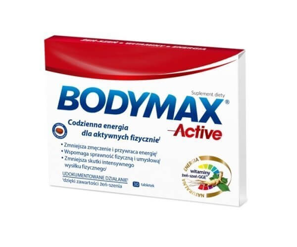 Bodymax Active tabletki z żeń - szeniem, 30 szt.