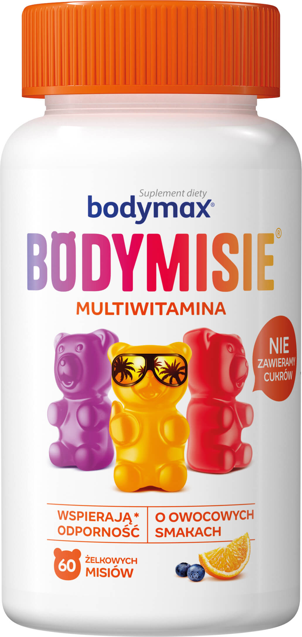 Bodymax Bodymisie, żelki o owocowych smakach dla dzieci od 3. roku życia, 60 szt.