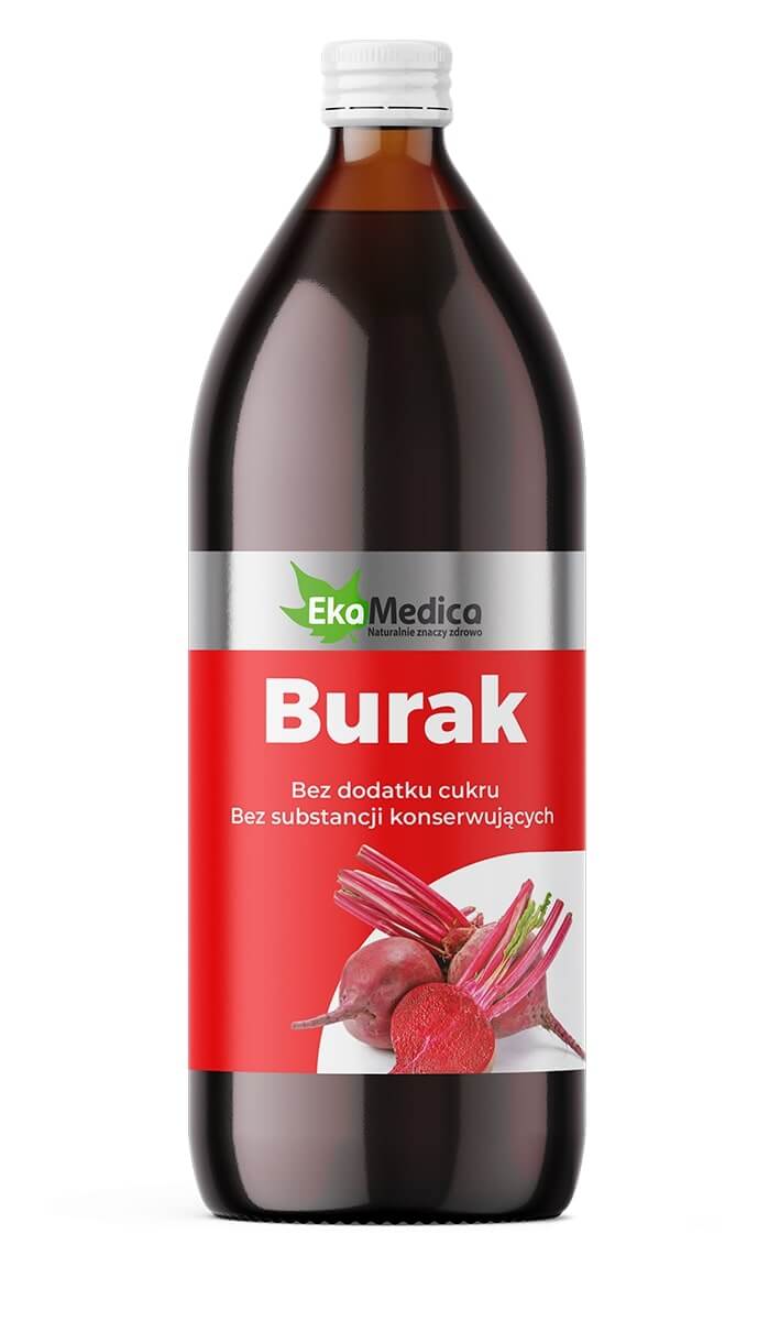 EkaMedica Burak płyn bez dodatku cukru i substancji konserwujących, 1000 ml 