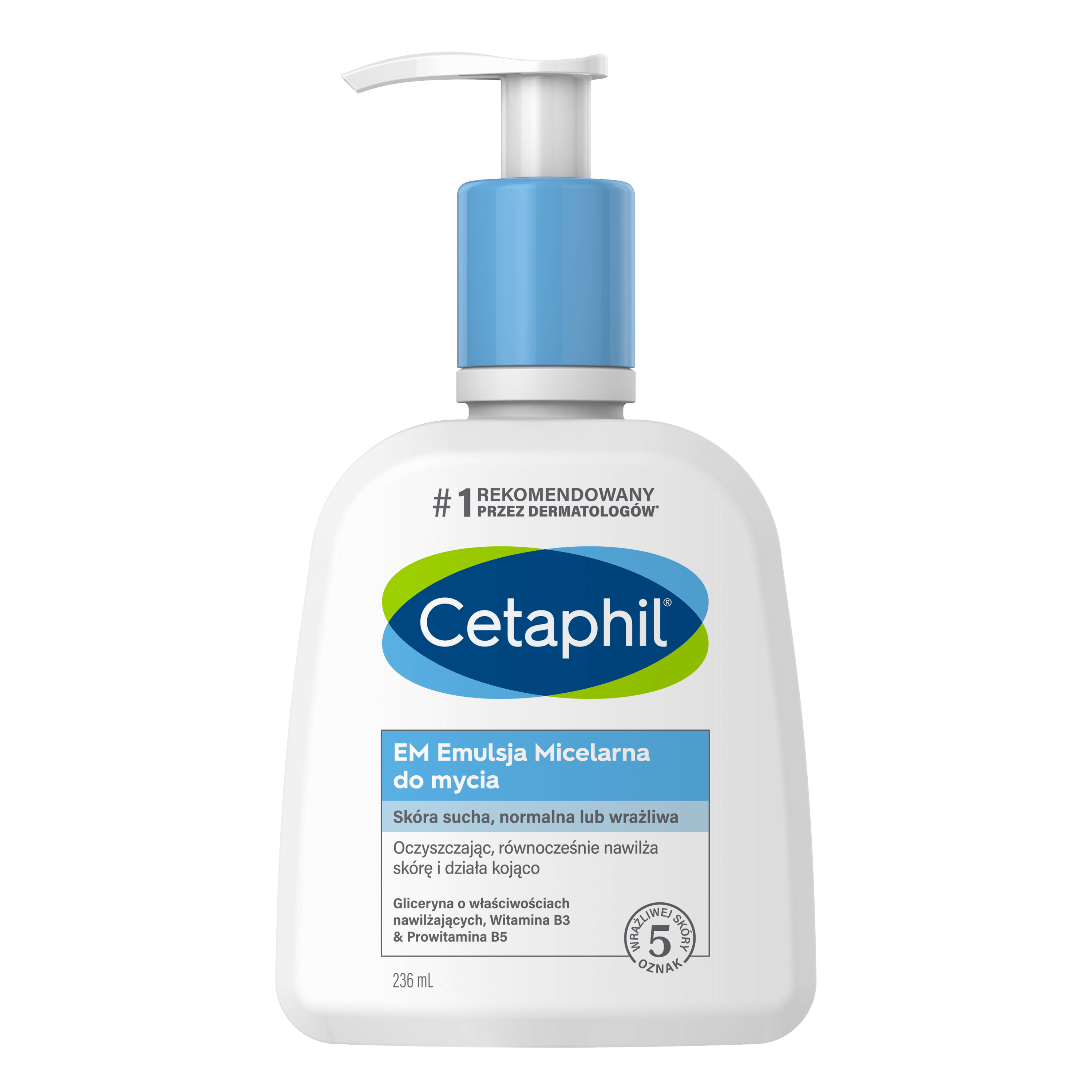 Cetaphil Em , emulsja micelarna do mycia z pompką, 236 ml