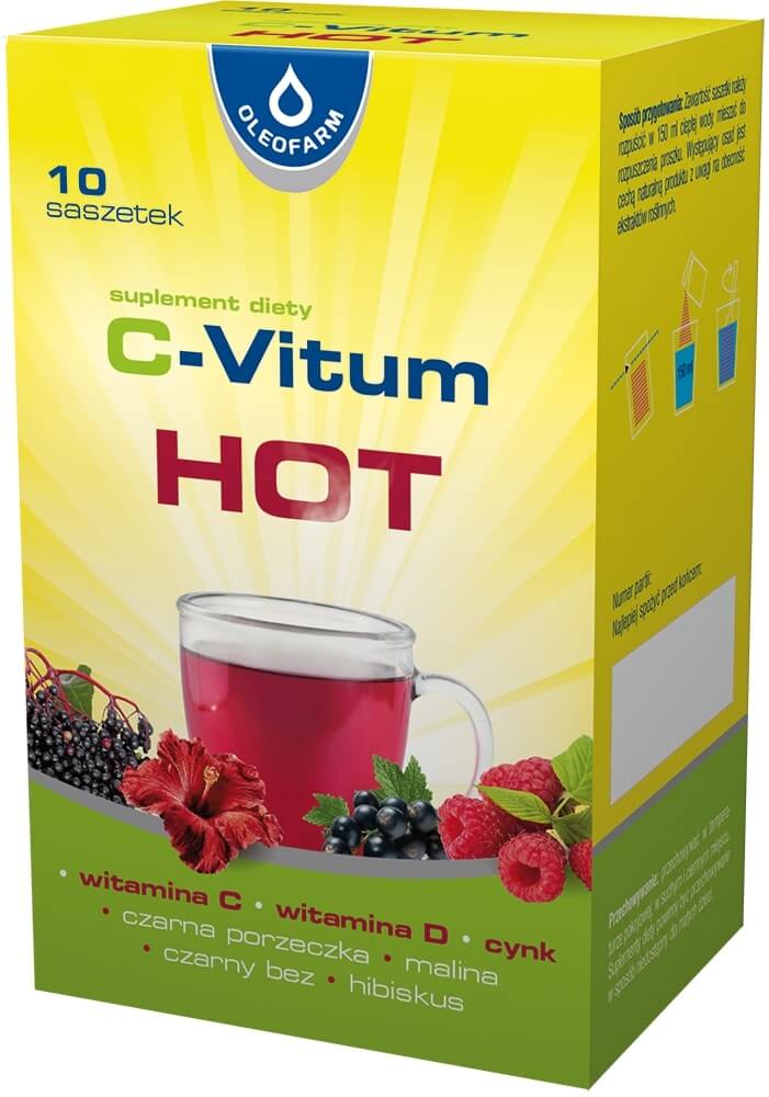C-Vitum Hot, saszetki ze składnikami wspierającymi odporność, 10 szt.