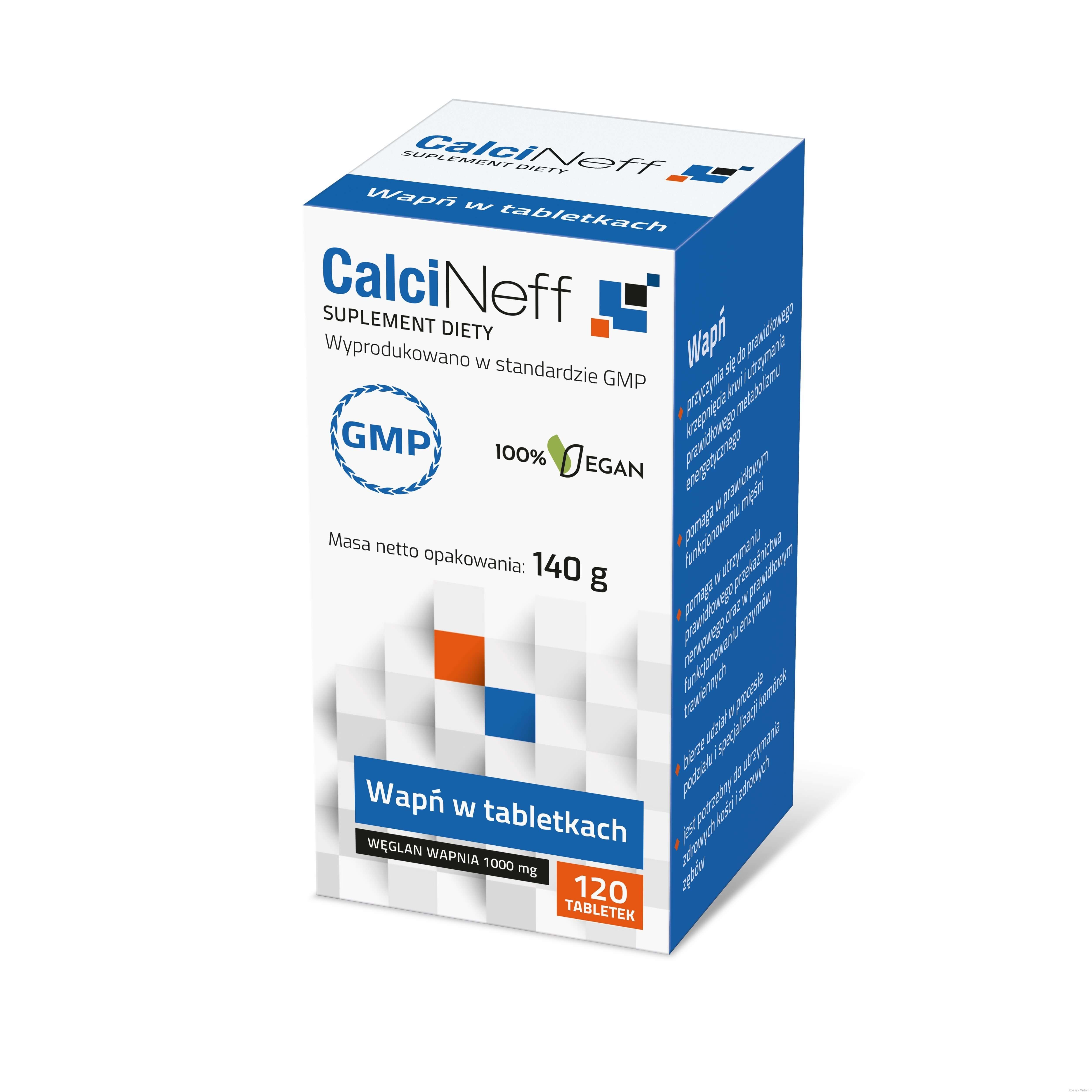Calcineff , tabletki z wapniem, 120 szt.