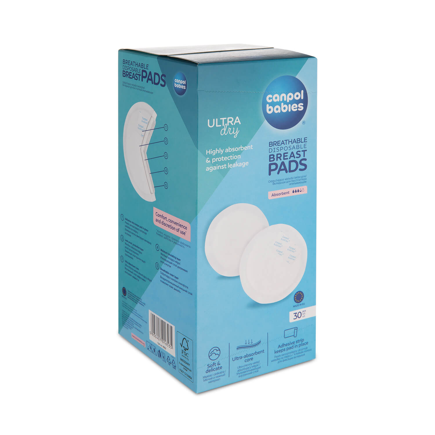 Canpol Babies wkładki laktacyjne z paskiem samoprzylepnym, 30 szt.