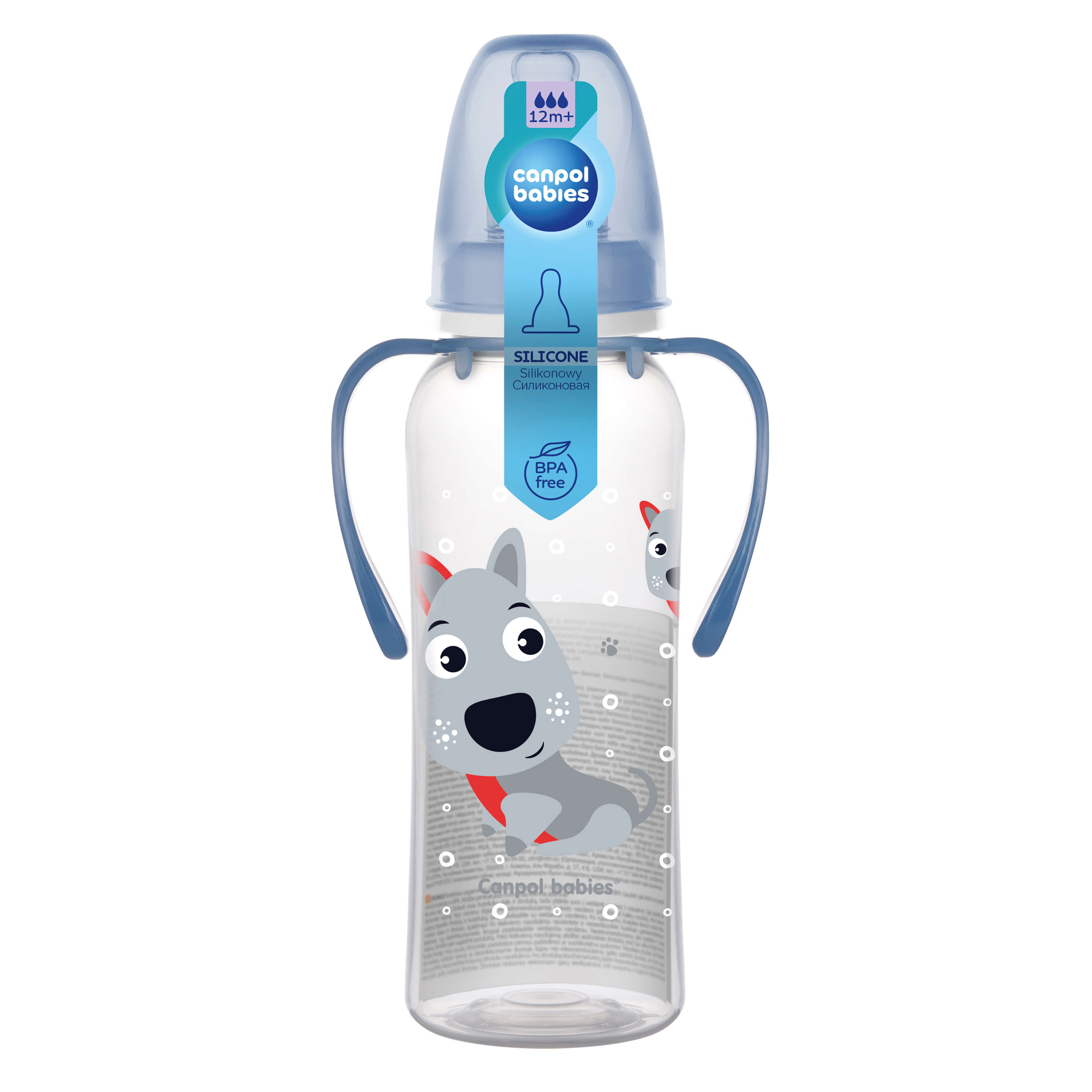 Canpol Babies, butelka z uchwytami o pojemności 250 ml, 11/845, 1 szt.
