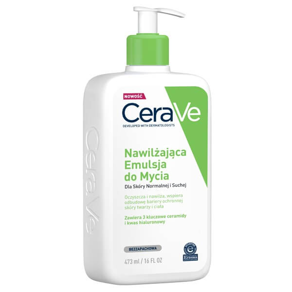 CERAVE Nawilżająca Emulsja , do mycia dla skóry normalnej i suchej, 473 ml