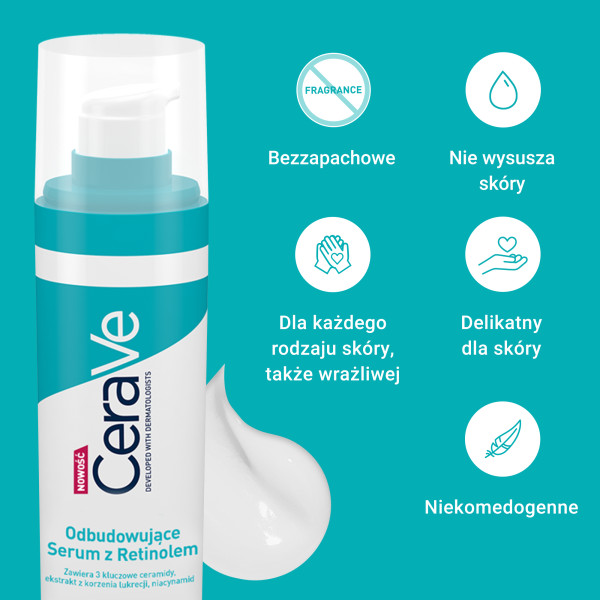 CeraVe, Obdudowujące Serum z Retinolem, 30 ml