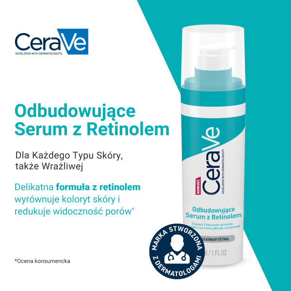 CeraVe, Obdudowujące Serum z Retinolem, 30 ml