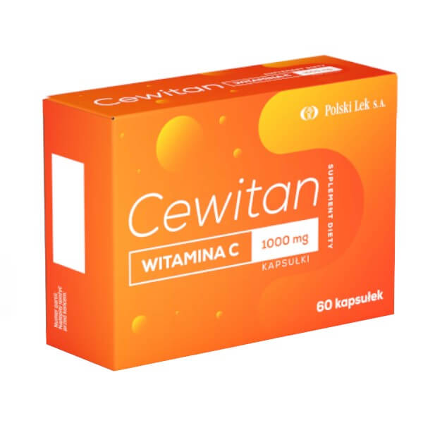 Cewitan Witamina C, kapsułki ze składnikami pomagającymi uzupełnić dietę, 60 szt.