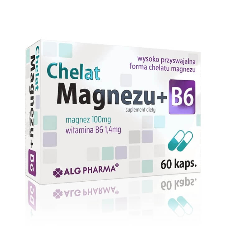 Chelat Magnezu + B6 kapsułki, 60 szt.