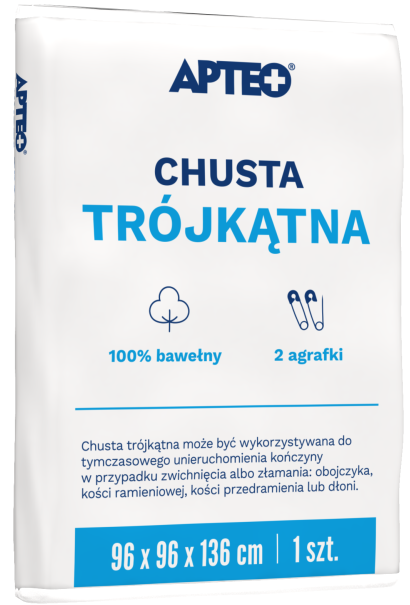 Chusta trójkątna APTEO z bawełny, 1 szt.