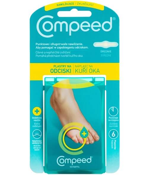Compeed® Plastry na odciski, nawilżające, pomagające zapobiegać odciskom, 6 szt.