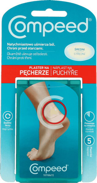 Compeed , plastry na pęcherze rozmiar średni, 5 szt.