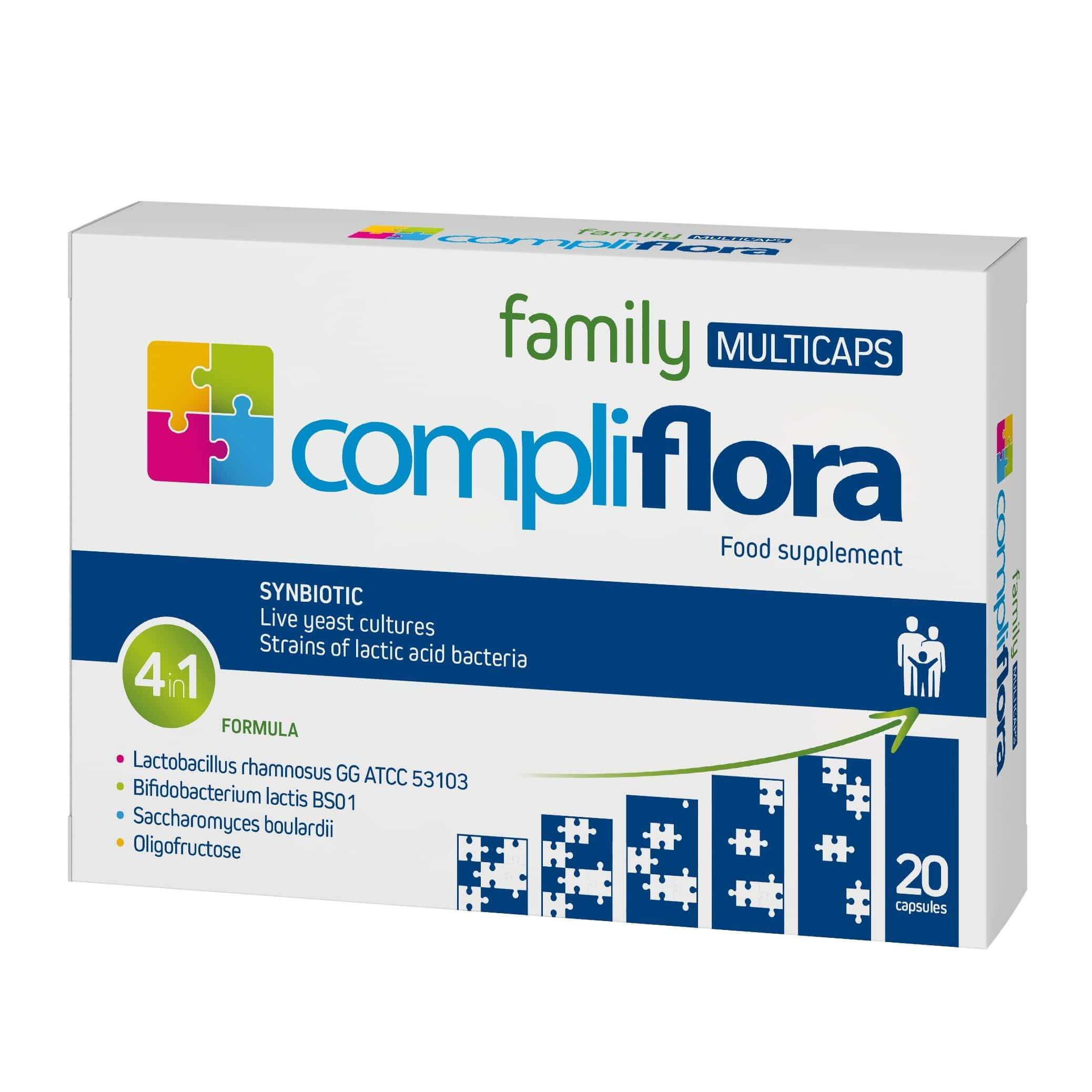 Compliflora Family MULTICAPS synbiotyk, 20 szt. 