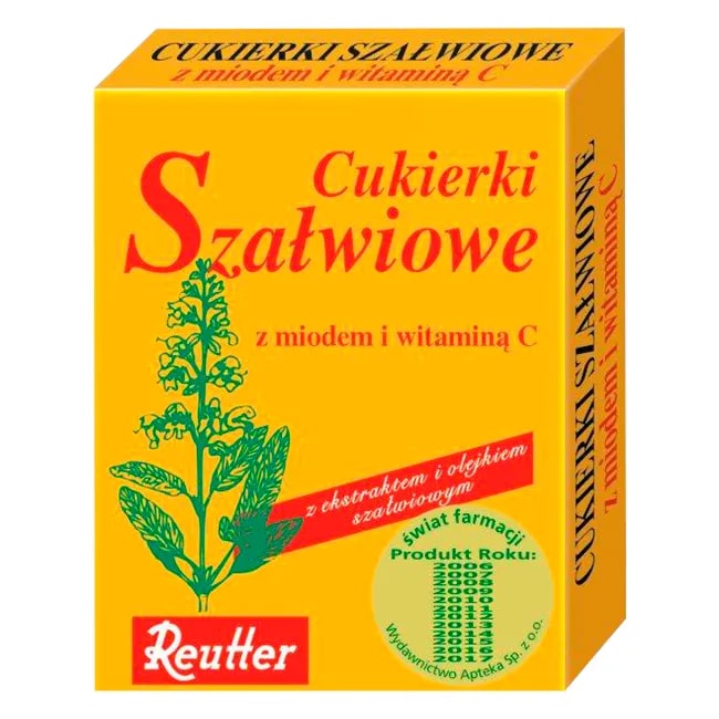 Cukierki Szałwiowe , z miodem i witaminą C, 50 g