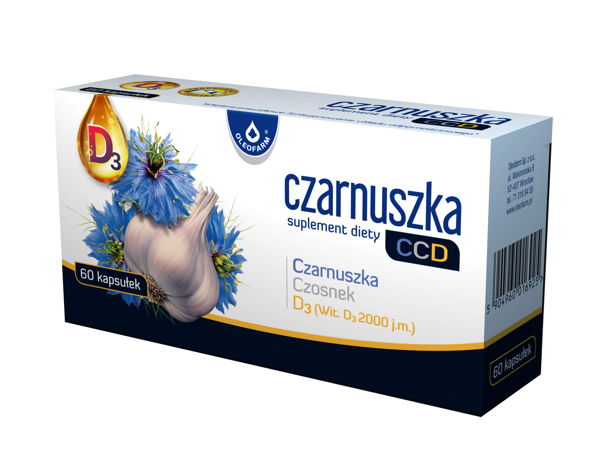 Czarnuszka CCD kapsułki z witaminą D, 60 szt.