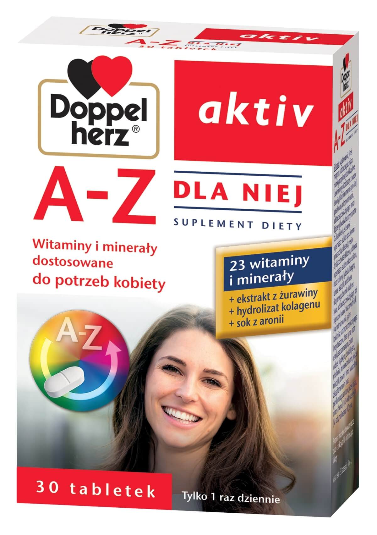 Doppelherz aktiv A-Z Dla Niej , tabletki z witaminami i minerałami dla kobiet, 30 szt.
