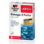 Doppelherz aktiv Omega-3 Forte kapsułki ze składnikami wspomagającymi prawidłową pracę serca, 60 szt.