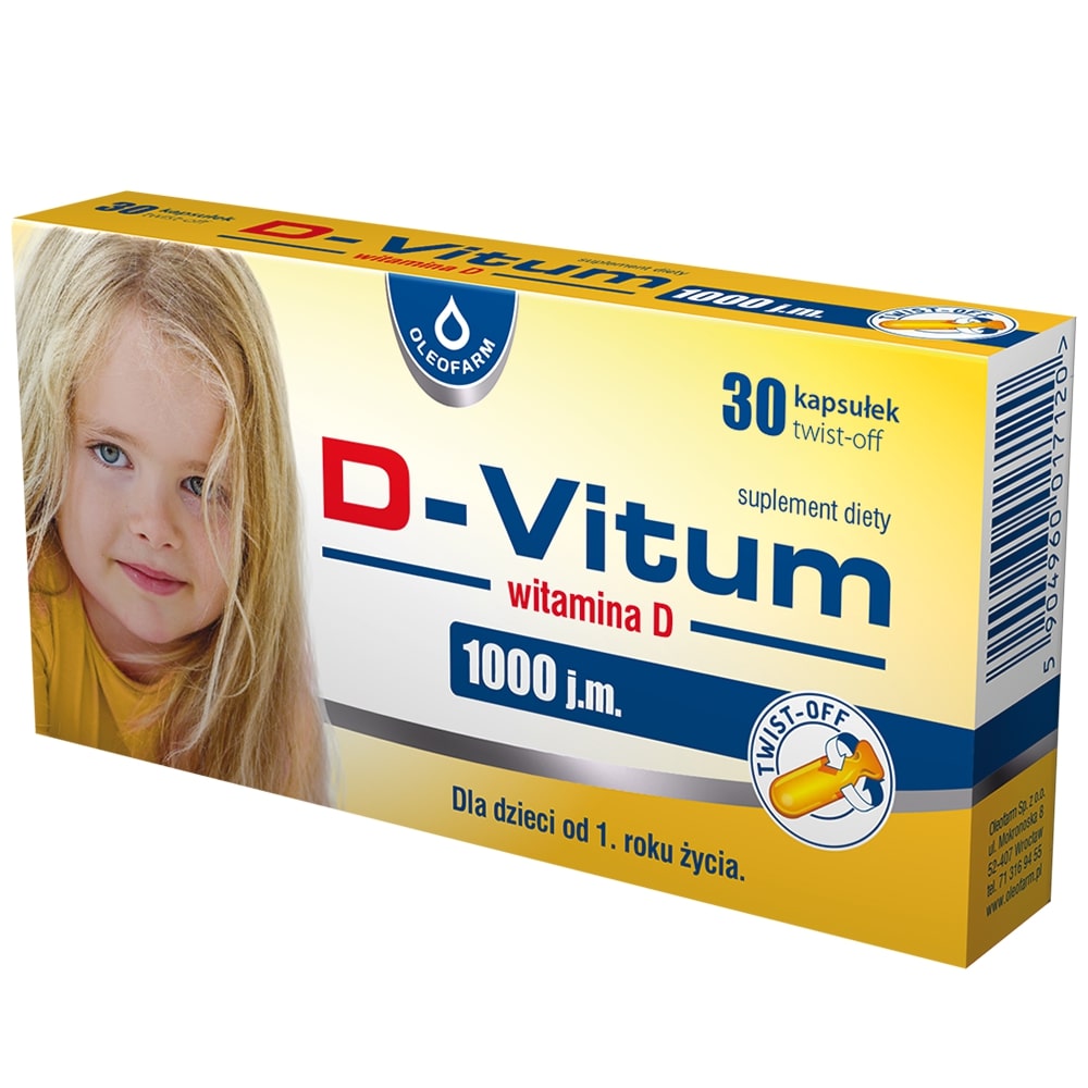 D-Vitum witamina D 1000 j.m. kapsułki z witaminą D, 30 szt.