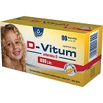 D-Vitum 800 j.m. kapsułki twist-off z witaminą D dla dzieci, 90 szt.