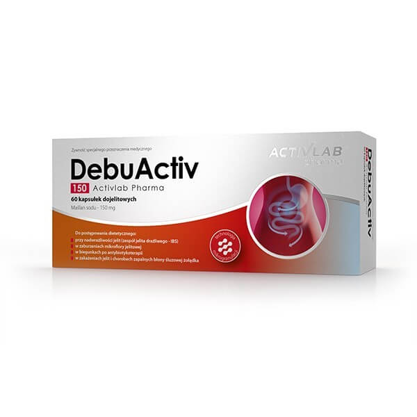 DebuActiv 150, kapsułki wspierające w biegunkach, 60 szt.
