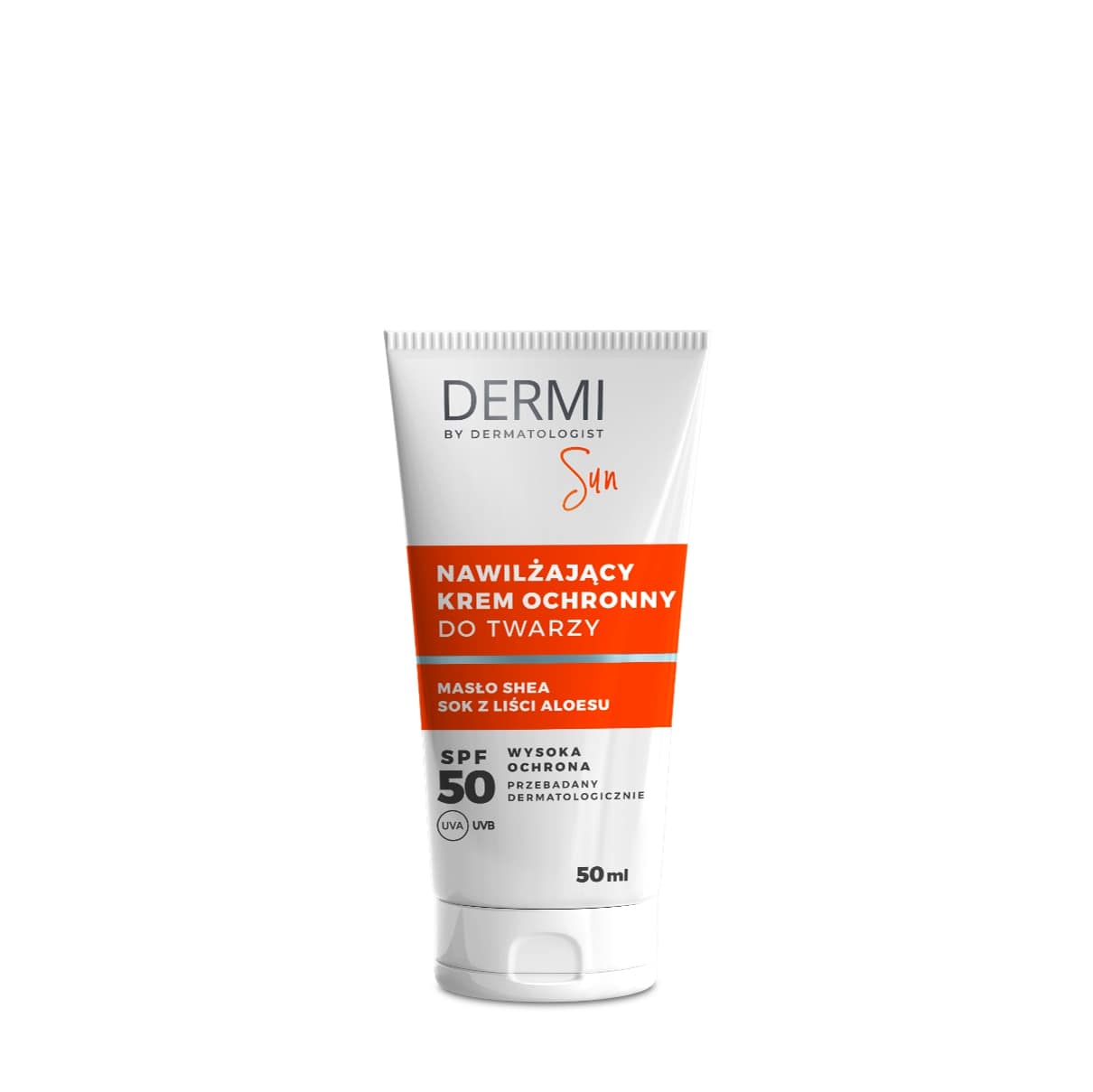 DERMI Sun, krem ochronny do twarzy SPF50, 50 ml