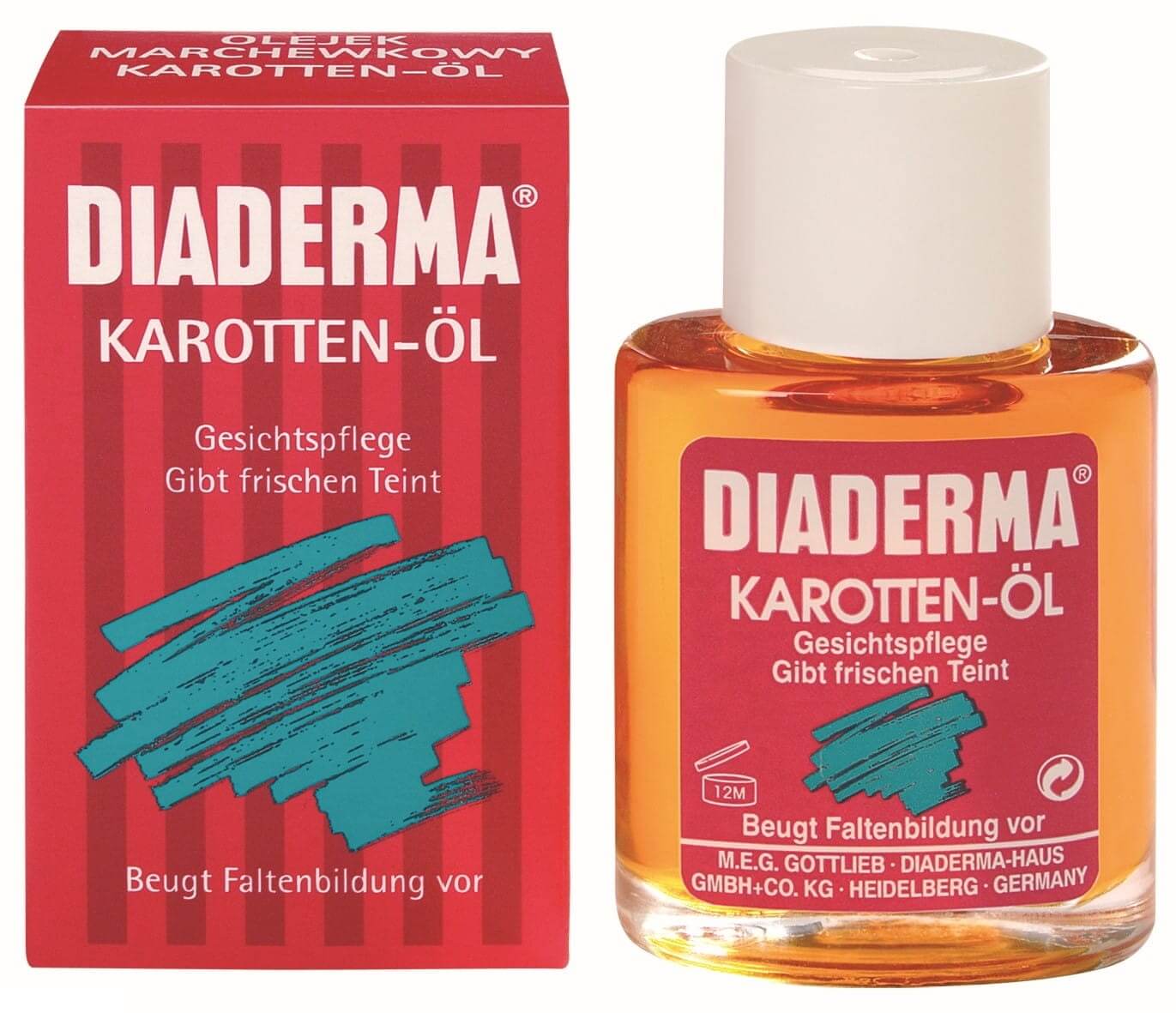 DIADERMA Olejek marchewkowy, poprawia koloryt cery, pogłębia opaleniznę, 30 ml