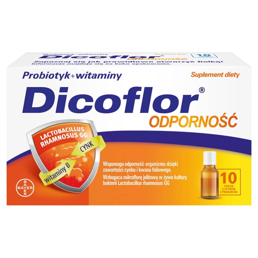 Dicoflor Odporność, płyn z witaminą B, 10 szt.