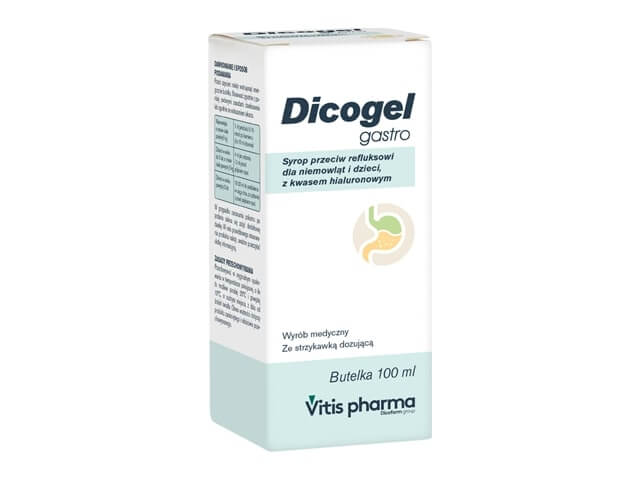 Dicogel Gastro, syrop przeciwrefluksowy dla niemowląt i dzieci, 100 ml