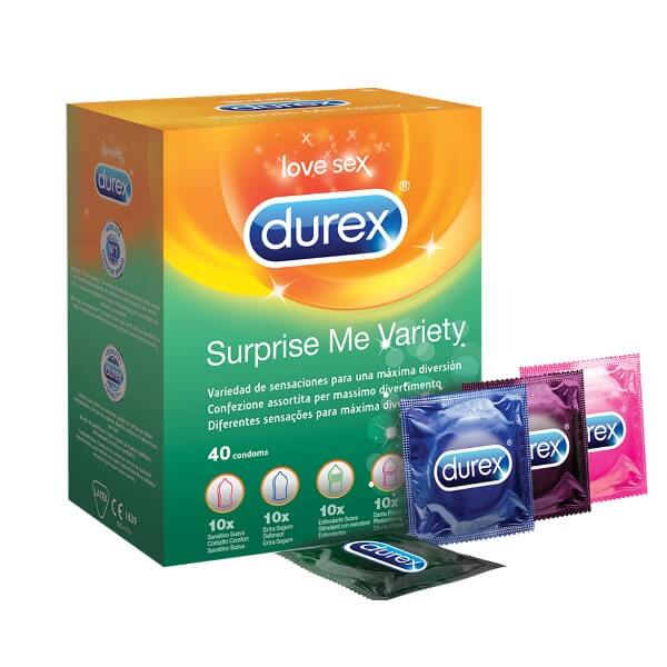 Durex Surprise, prezerwatywy, 40 szt.
