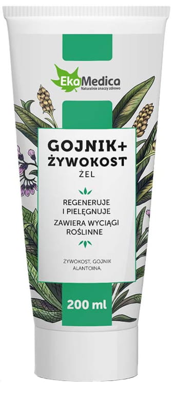 EkaMedica Gojnik+Żywokost, żel regeneracyjno-pielęgnujący, 200 ml